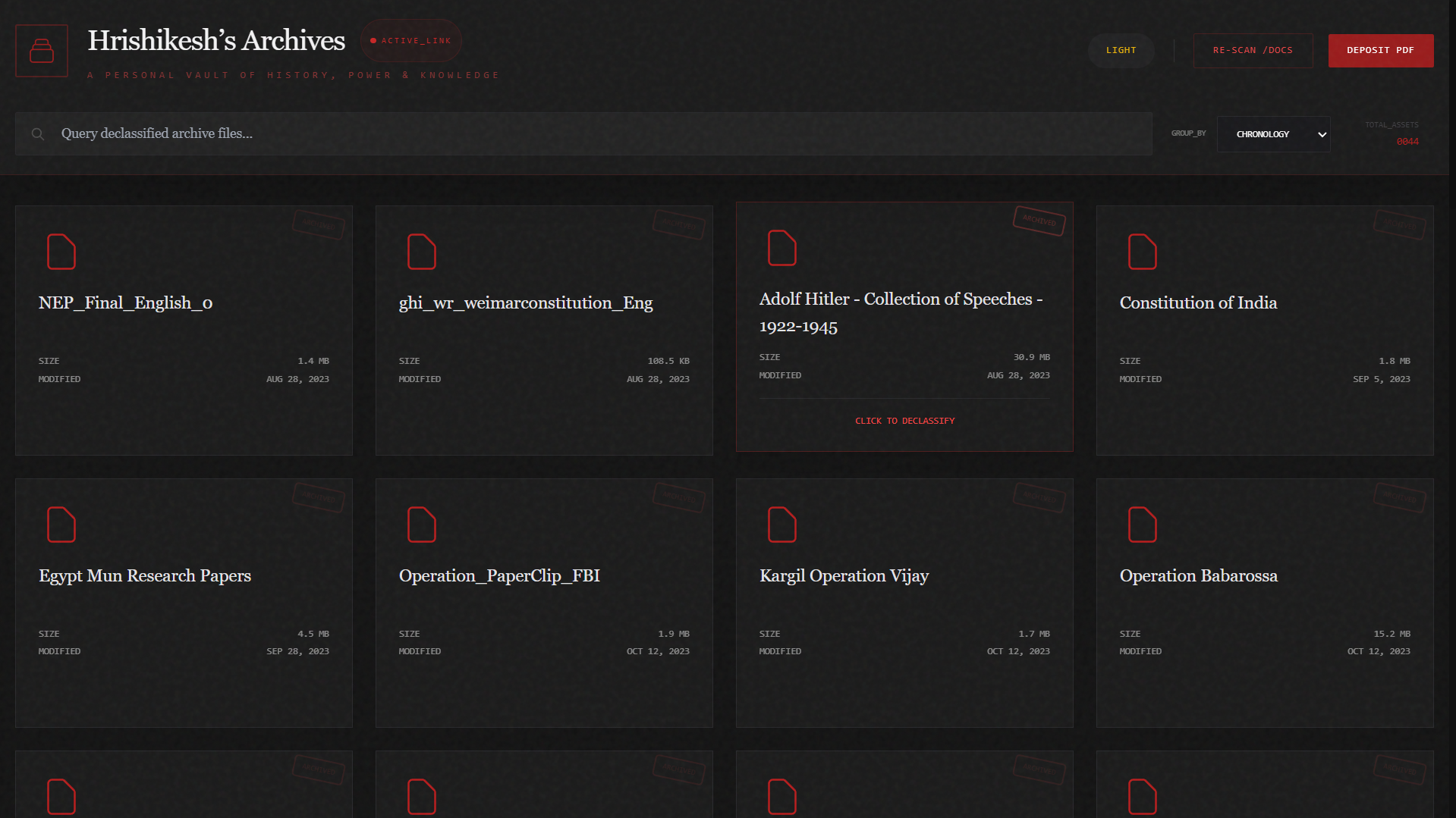 Hrishikesh-Archives-ReactApp